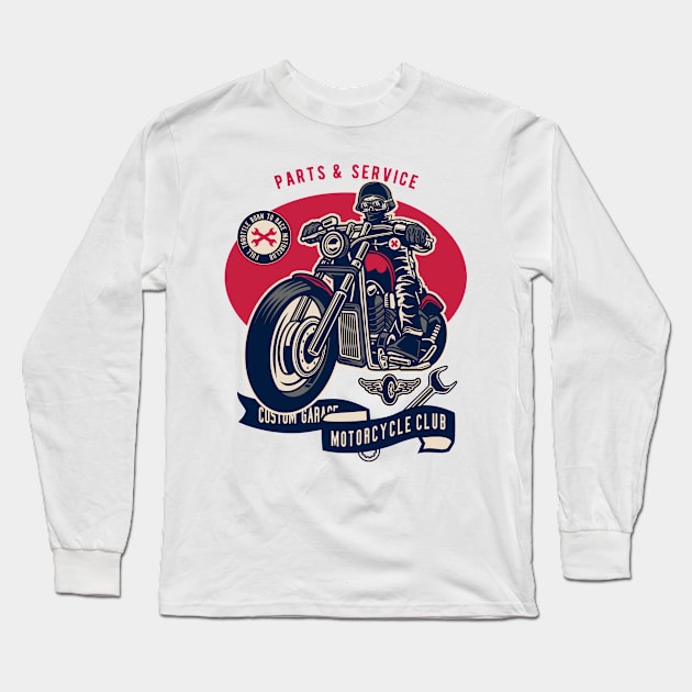 Motorbike Long Sleeve T-Shirt by ShirtyLife